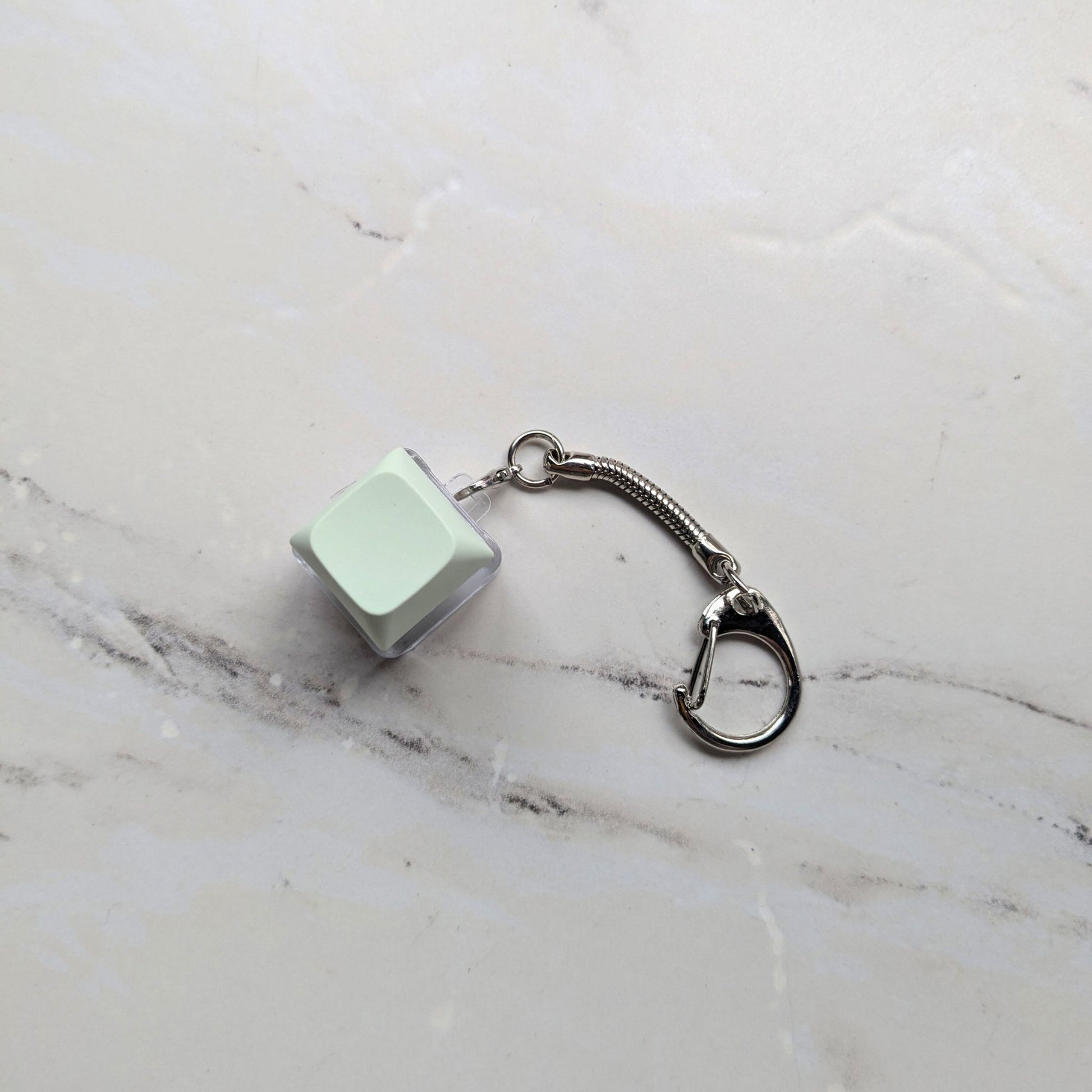 Keyboard Fidget Clicky Keychain in Light Green