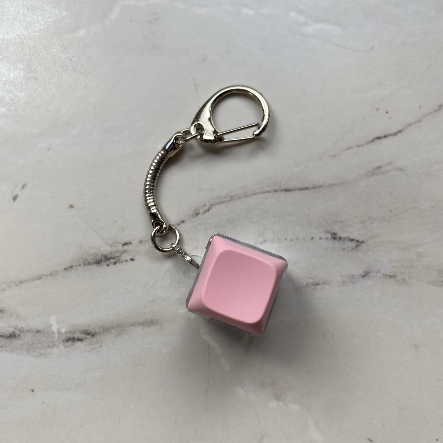 Clicky Keychain Keycap Fidget in Pink