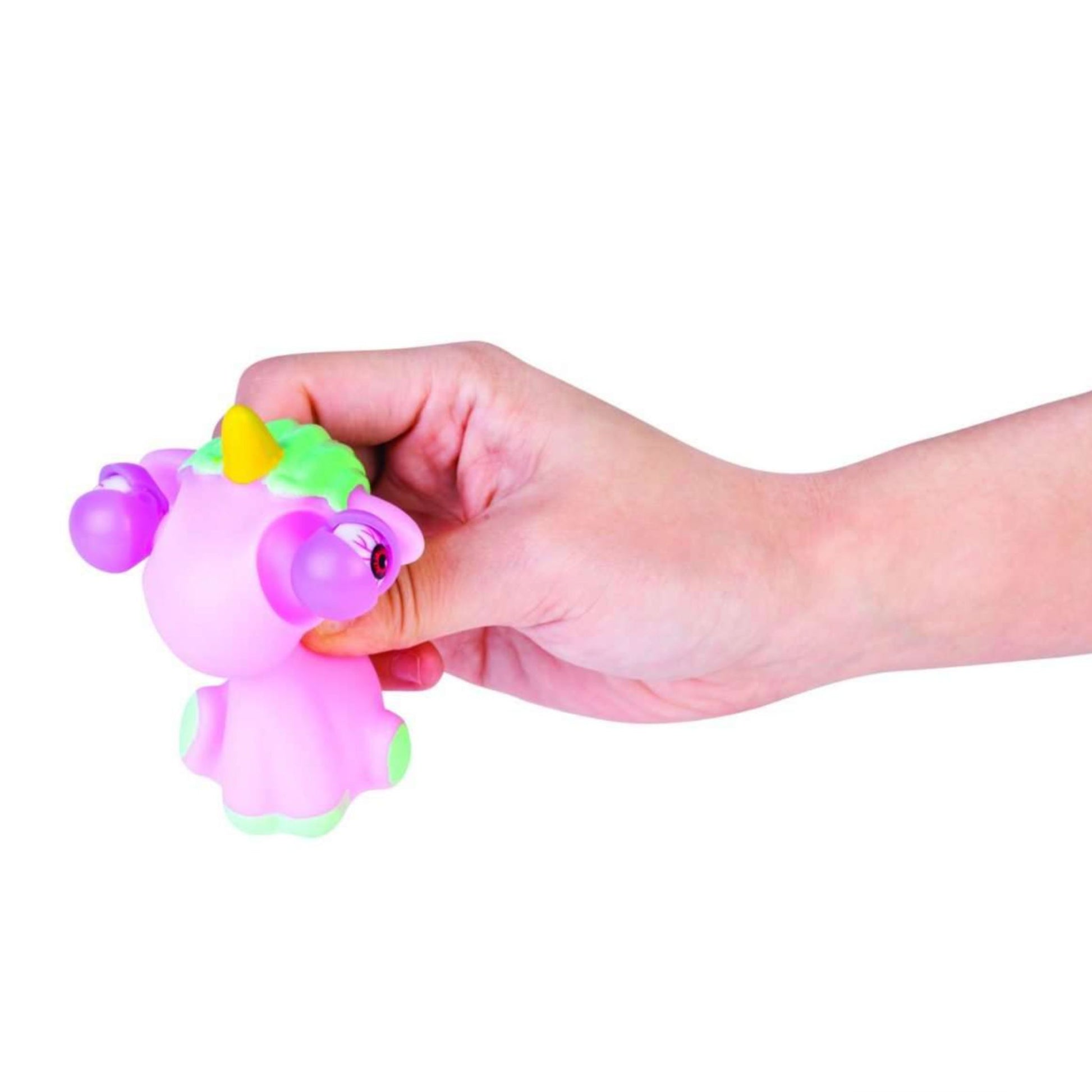 Hand squeezing Eye Popping Unicorn in Pink