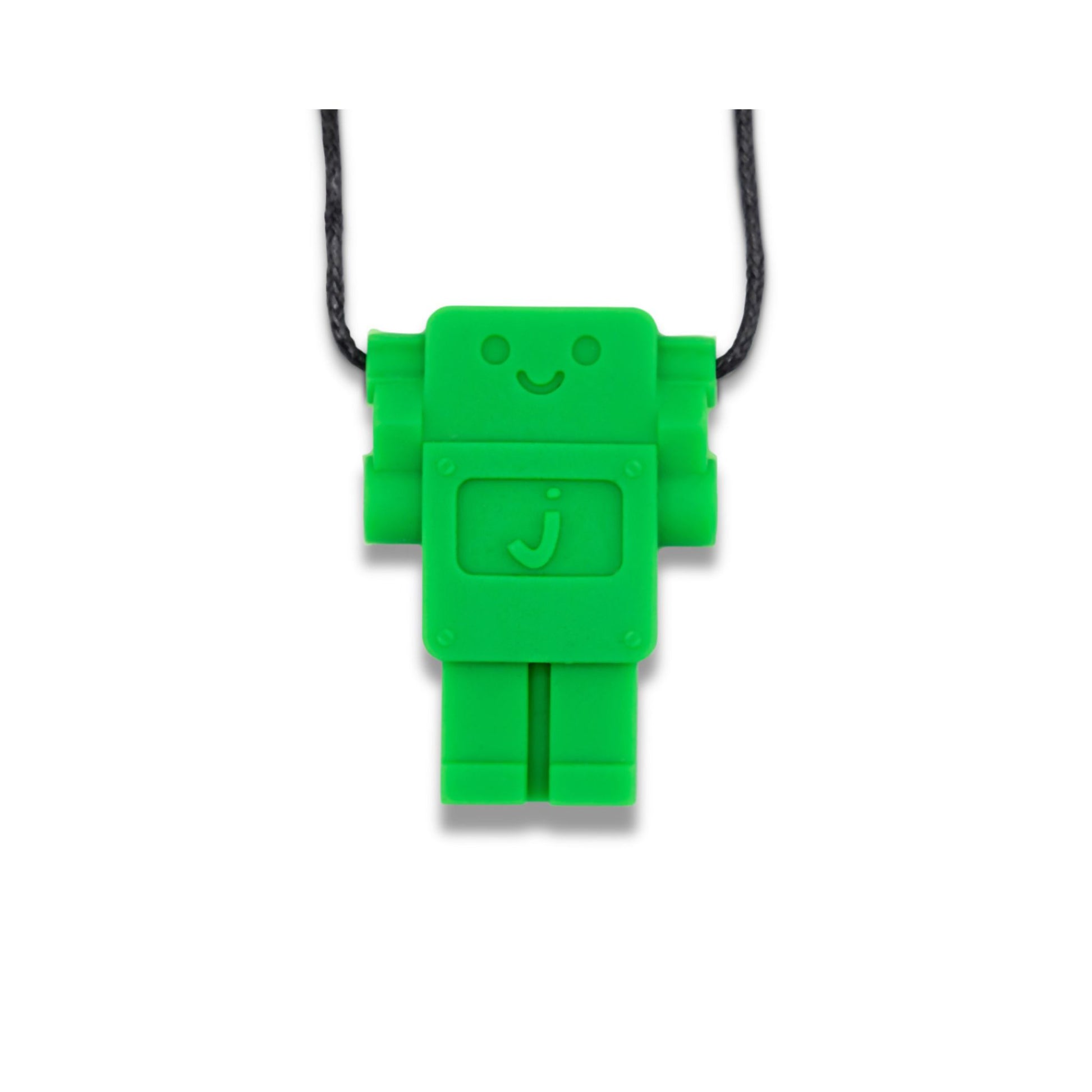 Jellystone Designs Chew Necklace Robot in Grassy Green