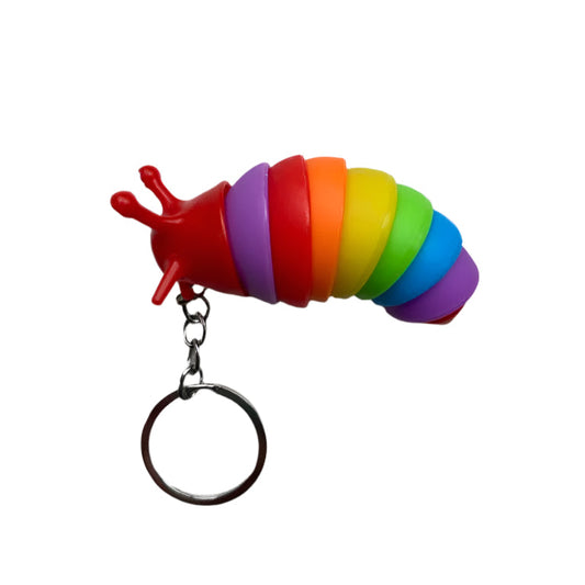 Rainbow Sensory Slug Keychain