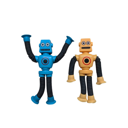 Robot Pop Tube Fidget in Blue & Yellow