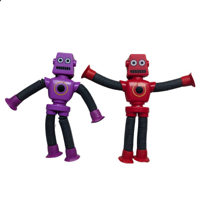 Robot Pop Tube Fidget in Purple & Red