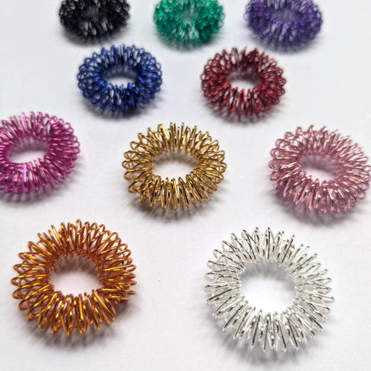 Colour assortment of Spiky Sensory Finger Rings